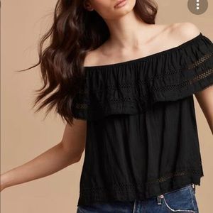 Aritzia black off the shoulder shirt
